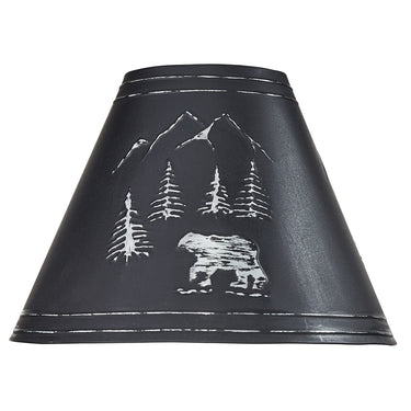 Black Bear Embossed Metal Lampshade 14